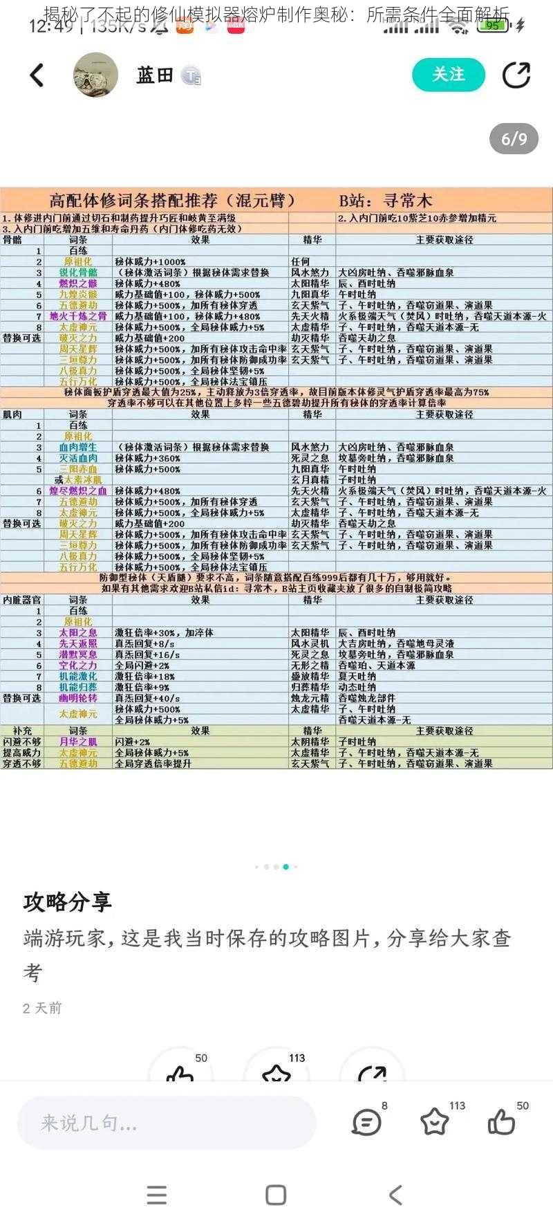 揭秘了不起的修仙模拟器熔炉制作奥秘：所需条件全面解析