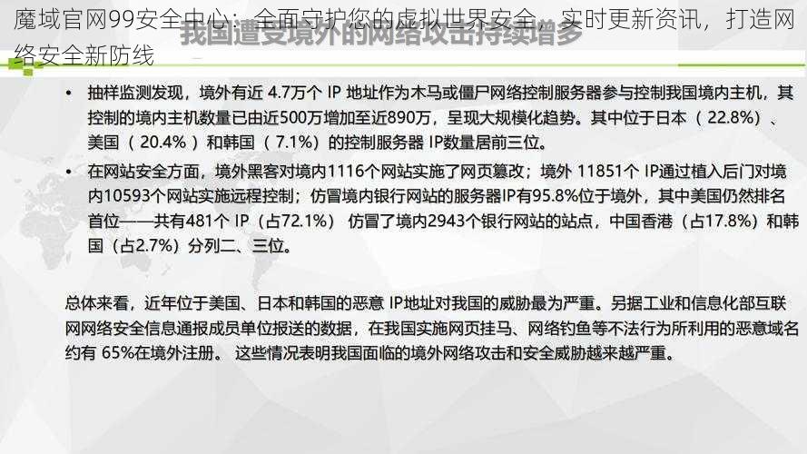 魔域官网99安全中心：全面守护您的虚拟世界安全，实时更新资讯，打造网络安全新防线