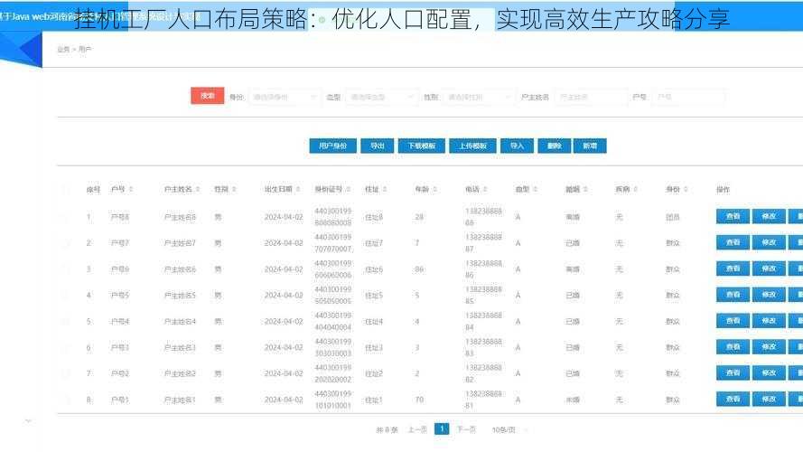 挂机工厂人口布局策略：优化人口配置，实现高效生产攻略分享